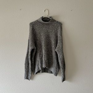 grey oversized turtleneck